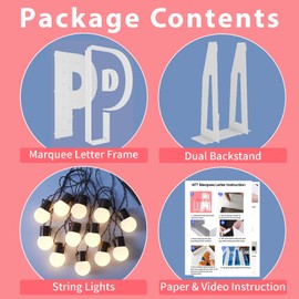 4FT Marquee Light Up Letters P, Big Marquee Letter for Baby Shower Birthday Engagement Wedding Marry Me Party Decor