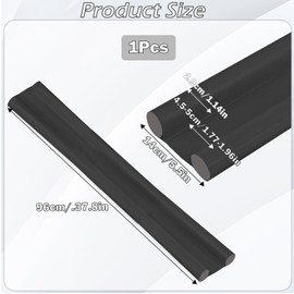 UTXN 37in/96cm Door Draught Excluder Double Side Door Draft Stopper Draught Excluder for Doors Seal Strip Doors Adjustable Soundproof Draught Excluder for Bottom of Window (Black)