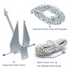 BocBoz Galvanized Danforth Fluke Anchor Kit Includes Galvanized Fluke Anchor,