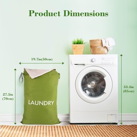 CANBOX Laundry Bags, 50 X 70cm Oversized Travel Laundry Bag for Dirty Clothes, Nylon Wet Dry Storage Organizer for College Dorm, Camping, Caravan