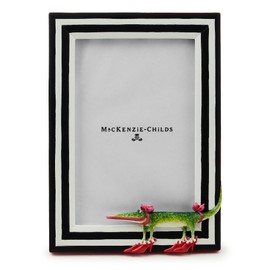 MACKENZIE-CHILDS Patience Brewster Gloria Alligator Frame, Cute Photo Frame, 5 Inches by 7 Inches