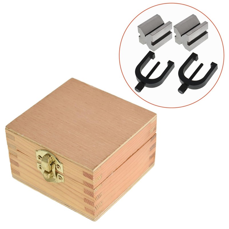 TINVHY 4PCS V-Block and Clamp Set 1-5/8in x 1-1/4in x