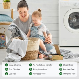 Travel Laundry Detergent Sheets Fisroa 300 Loads Eco-friendly Washing Detergent Sheets Plastic-Free Washer Strips, Fresh Linen Scent Liquidless Laundry Strips for Camping Dorm
