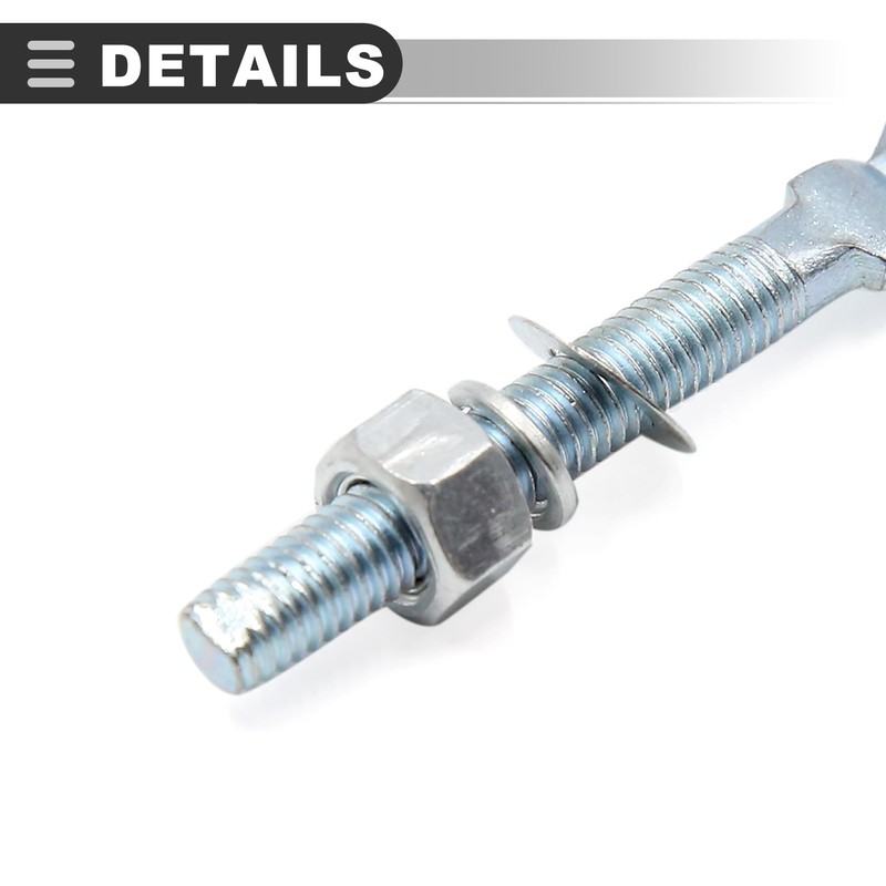 Motoforti Universal Chain Axle Adjuster, Metal, Silver Tone, 2 Pcs