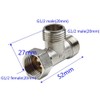Toilet Diverter Valve Brass T Shape Adapter Connector, G1/2" Hose