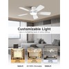 TALOYA Ceiling Fans with Lights and Remote, 46 Inch Low