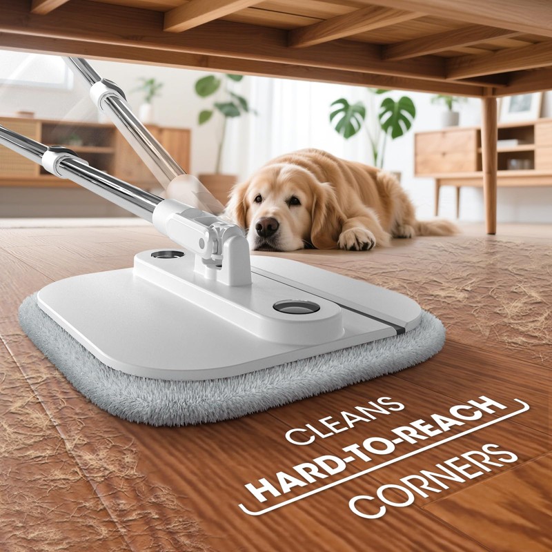 Mop and Bucket Set, Easy-to-use Spin Mop with Separate Dirty