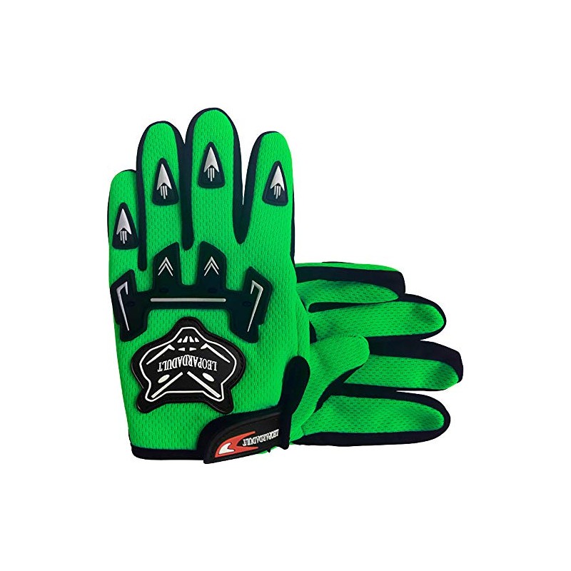 Leopard Reinforced Adult Motorcycle Sports Gloves Green S - 8cm