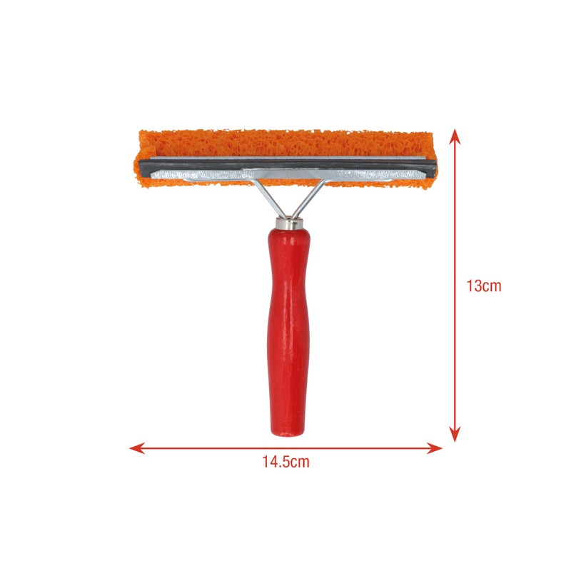Carpoint 1729910 Scheibenreiniger Red 145mm breit kurzer Holzgriff