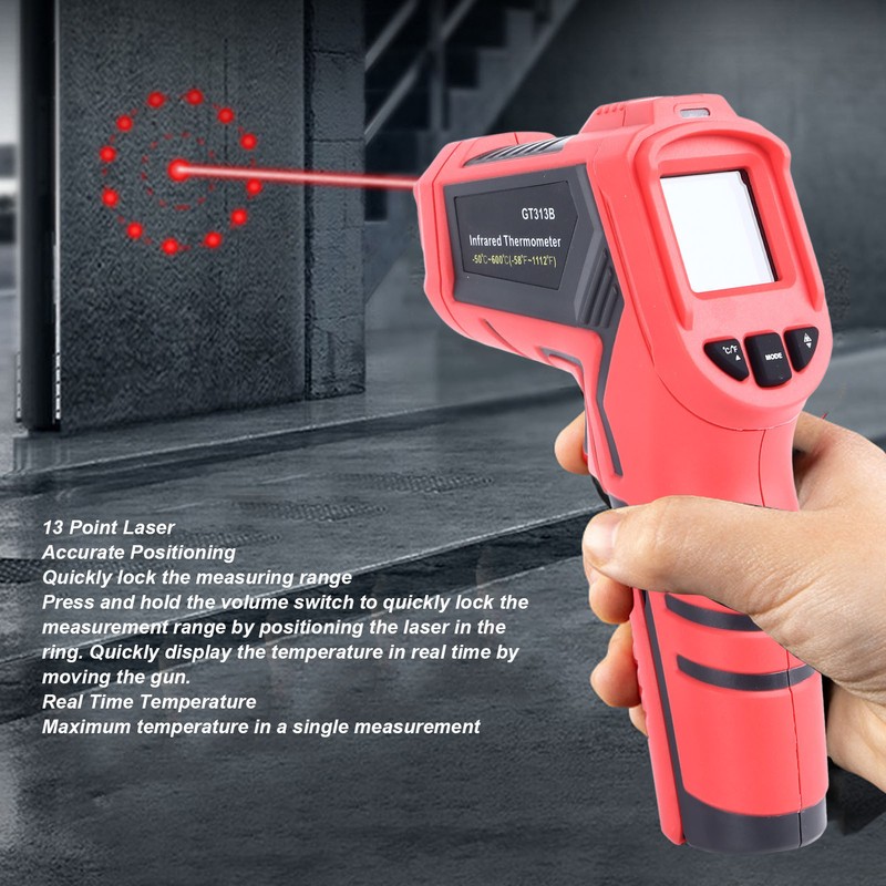 Handheld Heat Temperature Gun ‑58°F‑1112°F High Accuracy Multifunctional Infrared Thermometer