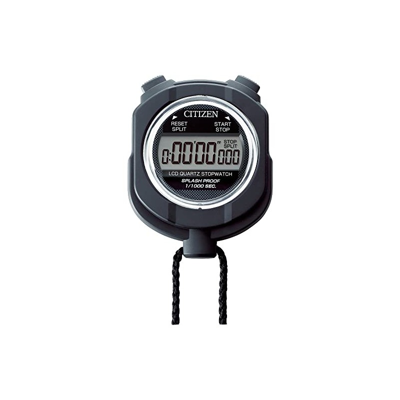リズム(RHYTHM) シチズン ストップウォッチ デジタル 055 水 に強い防雨タイプ 黒 CITIZEN 8RDA55-002