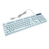 Gaming Keyboard USB Round 104 Keycaps Backlit Ergonomic Fodable Feet