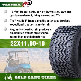 WANDA 22X11-10 Golf Cart ATV Tires 4 Ply 22X11x10 14032 …