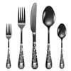 40-Piece Black Skull Silverware Set for 8, Flatware Set Stainless