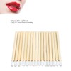 100pcs Disposable Lip Brush Nylon Fiber Bamboo Handle Lipstick Brush