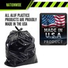 Aluf Plastics 33 Gallon 1.7 MIL Black Heavy Duty Garbage