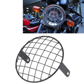 Acouto - Protector universal para faros de motocicleta de 7 pulgadas (rejilla lateral), color negro Adecuado para luz del faro 1 7 cm