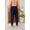 Mens Linen Harem Pants Lightweight Drawstring Elastic Waist Baggy Joggers