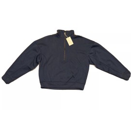 Universal Thread Womens Navy Blue 1/2 Zip Collard Sweater Size M New With Tags - Universal Thread