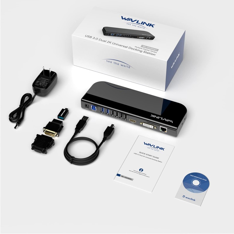 WAVLINK USB 3.0 Universal Docking Station/1x 4K Supported HDMI Output