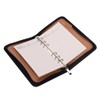 A6 Leather Notebook Notepad with Calculator Refillable Binder Notebook Zipped