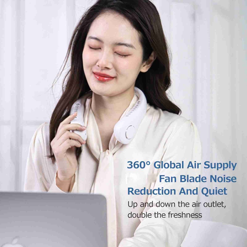 Fan 3 Gear Portable Leafless Hanging Neck 2600mAh Large Capacity