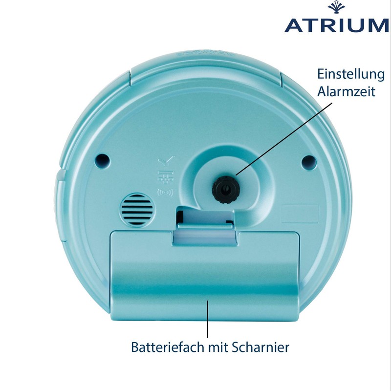 Atrium Wecker Analog Quarz ohne Ticken mit Licht und Snooze