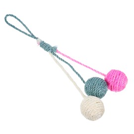 Mipcase Hanging Cat Toy Sisal Rope Interactive Play for Indoor Cats Engaging Pet Exercise and Colors Easy to Install and Store for Boredom Relief