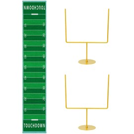 3 PCS Metal Football Goal Post Decoration Football Table Decor Football Field Goal Post Decoration Football Table Decorations for Football Theme Birthday Party Supplies