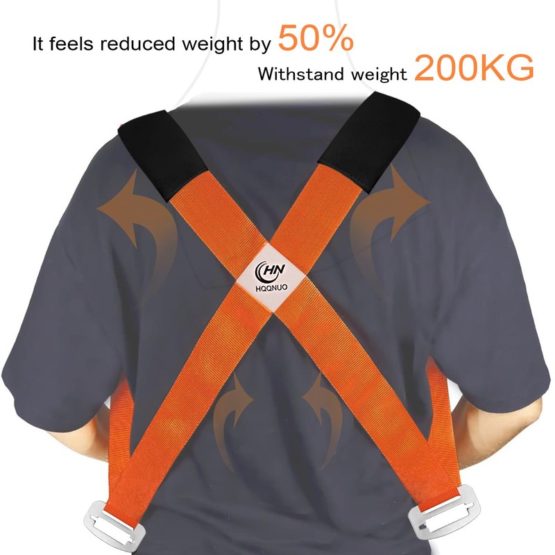 Moving Straps, 2-Person Lifting and Moving System with Thickened Pads,
