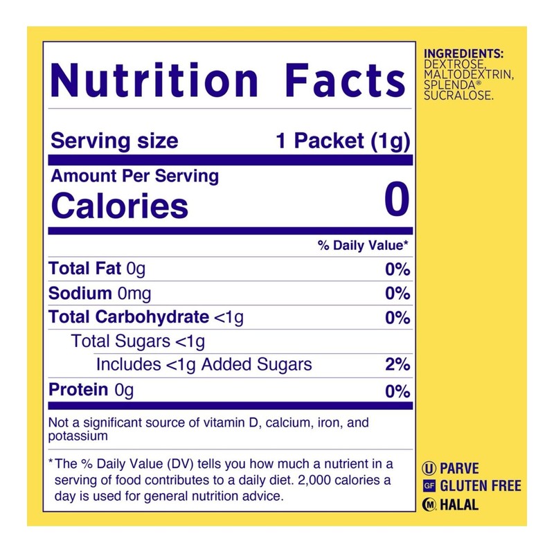 Splenda Zero Calorie Sweetener Packets Taste Sugar Gluten Free (1,000