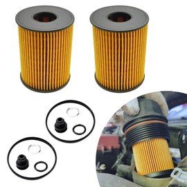 Rebvugr 2PCS 26350-2S000 Oil Filters, Oil Filter for My Car, 263502S000 26350-2R000 Filters Includes Gasket and O-Rings, Car Accessories Compatible with Sonata 2022-2023 Tucson 2.5L Kia Sorento 2.5 L