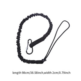 Oshhni Tool Lanyard with Buckle Strap Tether Lanyard Fall Protection Tool Tough Tether for High Altitude Operations Climbing Outdoor, Black