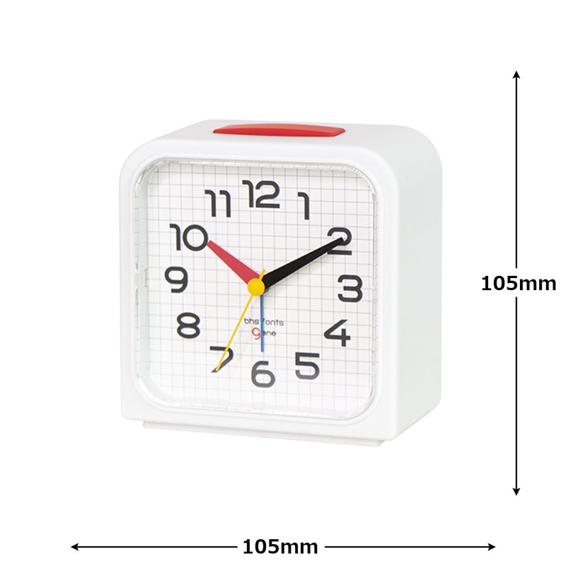 Elcomune DCL-005 Bauhaus GENE ALARM CLOCK Bayer Alarm SQ White