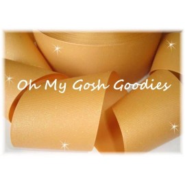 3" GLITTER SOLID GROSGRAIN CHEER CHEERLEADER SPIRIT TEAM RIBBON 4 HAIRBOW GOLD