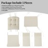 HOMBYS Glider Rocker Replacement Cushions with Storage Side Pocket,Linen-Like Fabric,
