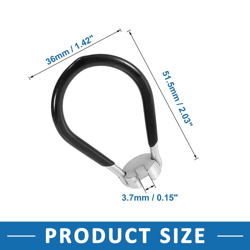 A ABSOPRO Black Bicycle Wheel Spoke Wrench 3.7mm Spanner Repair