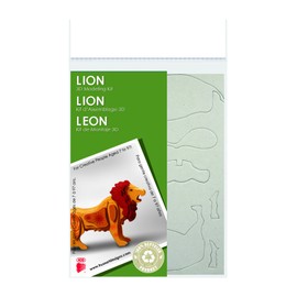 TruTru Animals Lion 3D European Puzzle Kit ; Arts and Crafts, Model Kit