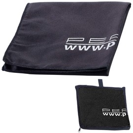 PEARL Mikrofasertuch: Extra saugfähiges Mikrofaser-Handtuch, 80 x 40 cm, schwarz (Tuch, Mikrofaser-Handtuch Reise, Sport Freizeit)