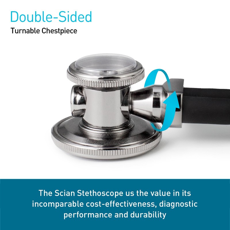 SCIAN Sprague Rappaport Dual Head Stethoscope with Interchangeable Chestpiece for