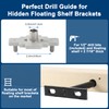 Floating Shelf Bracket Dowel Jig Kit with 1/2" x 9"