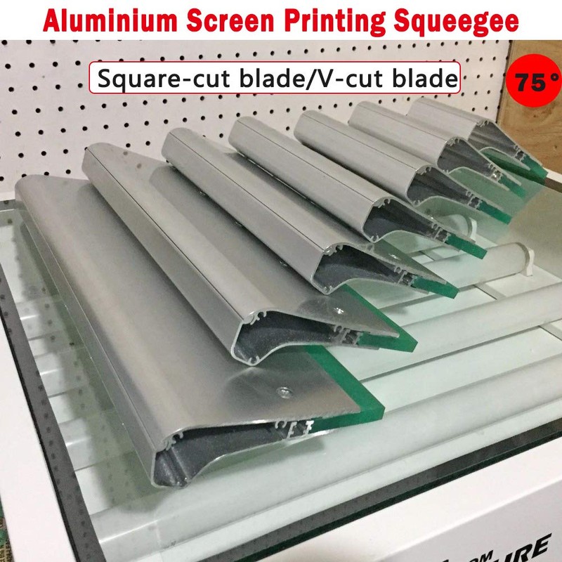Aluminum Screen Printing Squeegee, 75 Durometer Ink Squeegee Scraper for