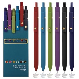 Ddaowanx Bolígrafos de Gel Coloridos, Punta Fina Retráctil de 0.02 pulgadas, Bolígrafos Multicolores para Diario y Bocetos, Suministros Escolares, Reg