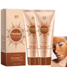 2 Stück Parowu Fleckenentfernende Gesichtsmaske, Parowu Peel Off Gesichtsmaske, Kräuterflecken Anti-Falten gesichtsmaske für alle Hauttypen