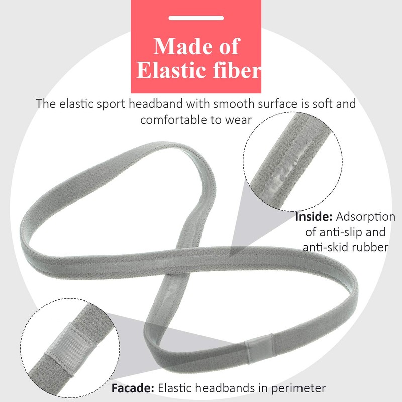 4 Pieces Thick Non-Slip Elastic Sport Headbands Hair Headbands for