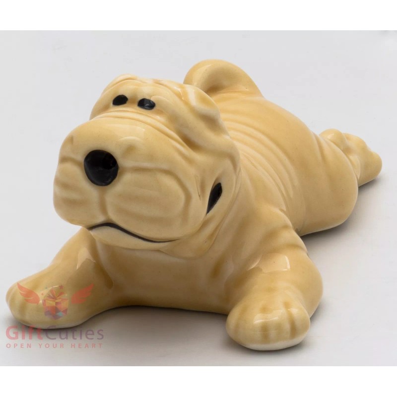 Porcelain Figurine of the Shar Pei Dog