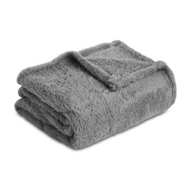 Cuddly Fluffy Blanket, Couch Blanket, Warm Winter Soft, Super Soft Fleece Blanket as Sofa Throw or Bed Throw, Bedspread (Dark Grey, 150 x 200 cm)