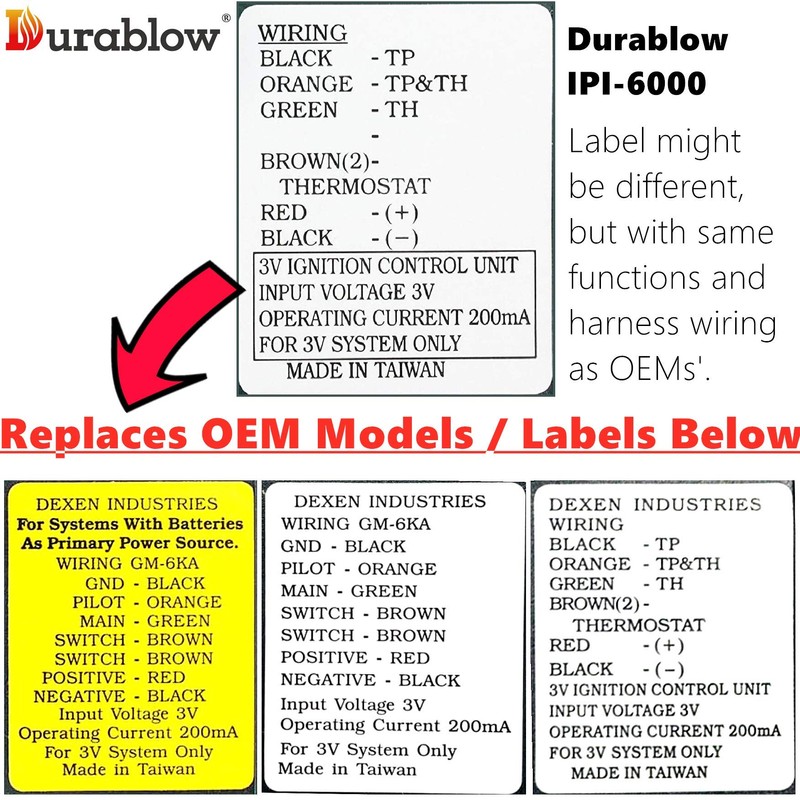 Durablow Fireplace Electronic IPI Control Module, Gas Fireplace Ignition Module