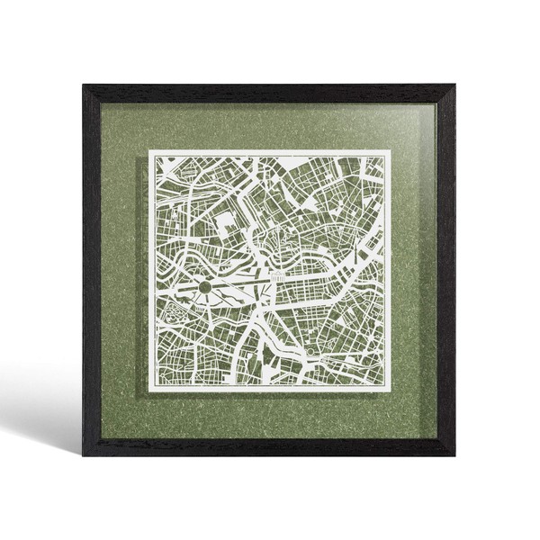 O3 DESIGN STUDIO Berlin Marco de Papel para mapas, White