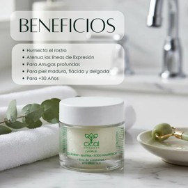 Cical Organic Crema Facial con Colágeno, Elastina y Ácido Hialurónico | Hidratante para Piel Madura con Vitaminas A y E 50g